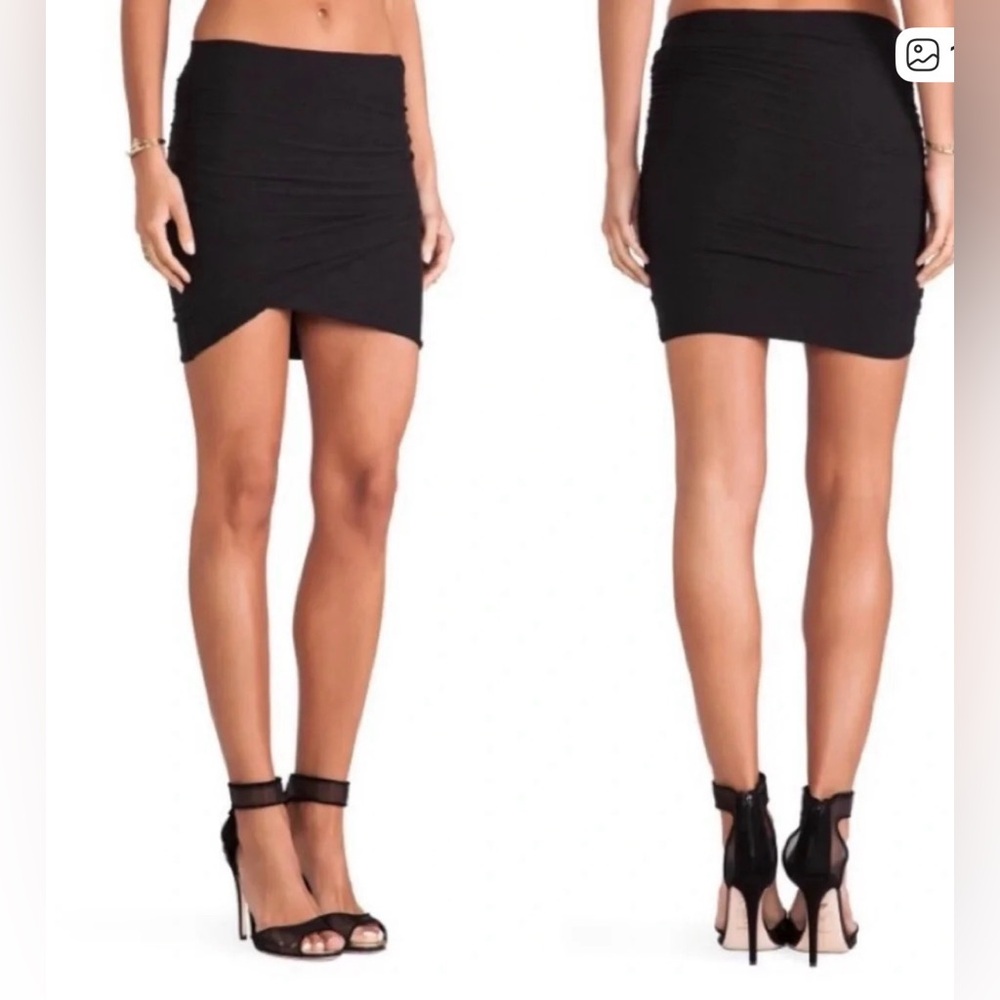 NWT James Perse Black Wrap Mini Skirt